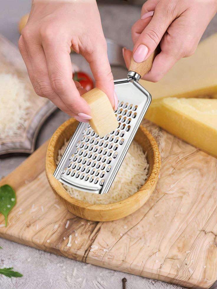 Stainless Steel Hand Grater with Wooden Handle